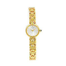 Pulsar Gold Tone Stainless Steel Silver Dial Quartz Women's Watch PEGB02