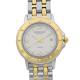 Raymond Weil Tango Two Tone Steel Checkered Silver Dial Quartz Ladies Watch 5360