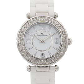 Giorgio Milano Ceramic Date White Dial Quartz Ladies Watch 906CWST01