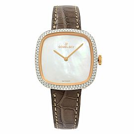 Gomelsky Eppie Sneed Steel Mother of Pearl Dial Diamond Womans Watch G0120095033