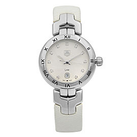 TAG Heuer Link Silver Dial Date Steel Leather Quartz Ladies Watch WAT1411.FC6316