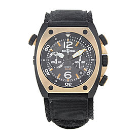 Bell & Ross Marine Matte PVD Black Steel Automatic Mens Watch BR02-CHR-BICOLOR