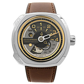 Seven Friday P-Series Steel Brown Leather Automatic Mens Watch V2/01