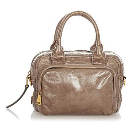 Prada Vitello Shine Bauletto Satchel