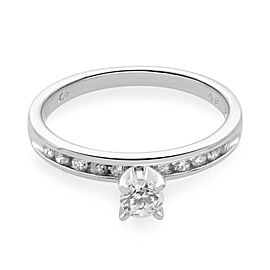 Rachel Koen Platinum Diamond 0.35cttw VS2 G Engagement Ring 3.9g SZ6.5