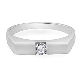 Rachel Koen 14K White Gold Diamond 0.1cttw Unisex Ring SZ6.25