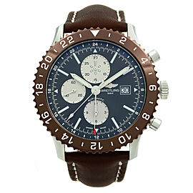 Breitling Chronoliner Steel Ceramic Leather Automatic Watch Y2431033/Q621-444X