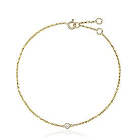 True Delicate Single Diamond Yellow Gold Bracelet 0.10 cttw