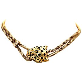 Cartier 18K Yellow Gold Panthere de Cartier Necklace 0.16cttw