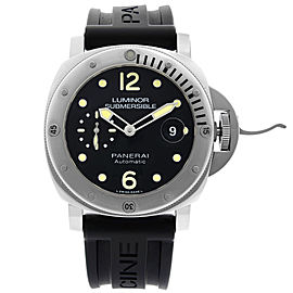 Panerai Luminor Submersible Steel Black Dial Automatic Mens Watch PAM01024