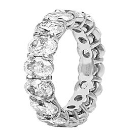 Rachel Koen Platinum Oval Diamond Eternity Band Ring 6.77cttw Size 6