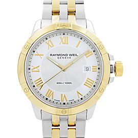 Raymond Weil Tango 41 Two-Tone Steel White Dial Quartz Mens Watch 8160-STP-00308