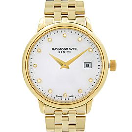 Raymond Weil Toccata Gold Tone Steel MOP Diamond Dial Ladies Watch 5988-P-97081