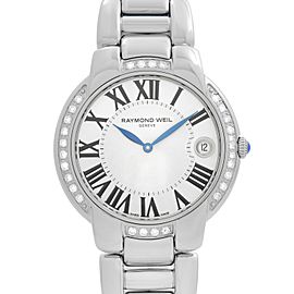 Raymond Weil Jasmine 35mm Steel Diamonds Silver Dial Ladies Watch 5235-STS-01659