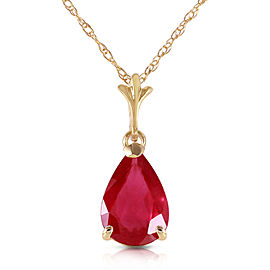 1.75 CTW 14K Solid Gold House Of Flesh Ruby Necklace