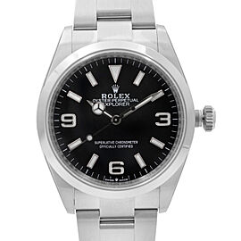 Rolex Explorer 36mm Stainless Steel Black Dial Automatic Mens Watch