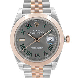 Rolex Datejust 41 Steel 18K Rose Gold Wimbledon Dial Automatic Mens Watch