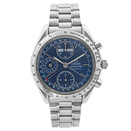 Omega Speedmaster Steel Chronograph Blue Dial Automatic Mens Watch 3521.80.00