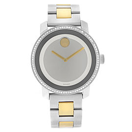 Movado Bold 36mm Two-Tone Steel Diamonds Silver Dial Quartz Ladies Watch 3600451