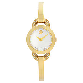 Movado Rondiro Gold-Tone Stainless Steel MOP Dial Quartz Ladies Watch 0606889