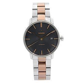 Rado Coupole Classic Steel Ceramic Black Dial Automatic Mens Watch