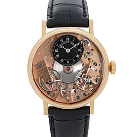 Breguet Tradition 18k Rose Gold Skeleton Dial Manual Wind Watch 7027BR/R9/9V6