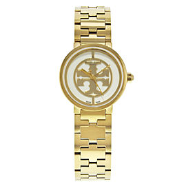 Tory Burch Reva 21mm Gold Tone Stainless Steel Quartz Ladies Watch TRB4030