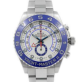 Rolex Yacht-Master II Steel Ceramic White Dial Blue Hand Mens Watch