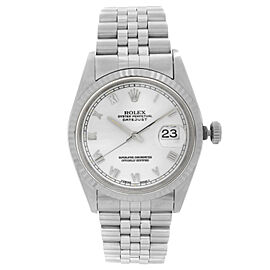 Rolex Datejust 36mm Steel 18K White Gold White Dial Automatic Mens Watch