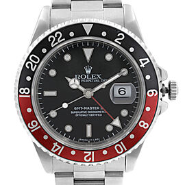 Rolex GMT Master II Steel Coke Bezel Black Dial Automatic Mens Watch