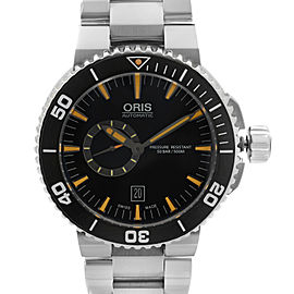 Oris Aquis Small Second Date Steel Black Dial Men