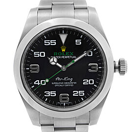 Rolex Air King 40mm Steel Black Arabic Dial Automatic Mens Watch