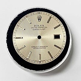 Rolex 28mm Silver Sticks Tapestry Dial For 36mm Mens DateJust Models