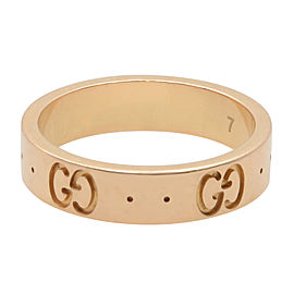 Gucci Icon 18k Rose Gold Ladies Ring Size 4