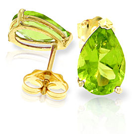 3 CTW 14K Solid Gold Art Of Love Peridot Earrings