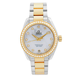 Omega Seamaster Aqua Terra Gold Diamond MOP Dial Mens Watch 231.25.39.21.55.002