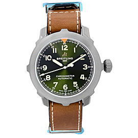 Breitling Aviator Super 8 Titanium Green Dial Automatic Mens Watch EB2040