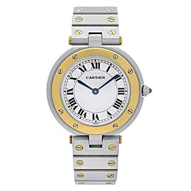 Cartier Santos Ronde 32mm Two-Tone White Roman Dial Unisex Watch