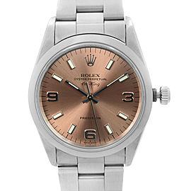 Rolex Air-King 34mm Stainless Steel Salmon Dial Automatic Mens Watch