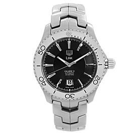 Tag Heuer Link Calibre 5 Steel Black Dial Automatic Mens Watch WJ201A.BA0591