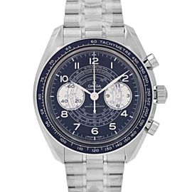 Omega Speedmaster Chronoscope Steel Blue Dial Mens Watch