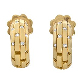 True Natural Diamond Huggie Earrings 18k Yellow Gold 0.10 cttw