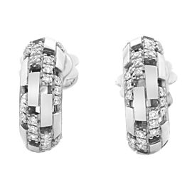 Piero Milano Natural Diamonds Mini Huggie Earrings 18k White Gold 0.24cttw