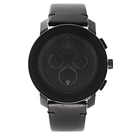 Movado Bold Chronograph Ion-Plated Steel Black Dial Quartz Mens Watch