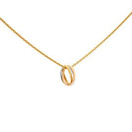 Cartier Trinity Baby Pendant Necklace 18k Yellow Pink White Gold