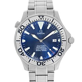 Omega Seamaster 41mm Stainless Steel Blue Dial Automatic Mens Watch