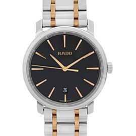 Rado DiaMaster Two-Tone Stainless Steel Black Dial Quartz Men Watch R14078163