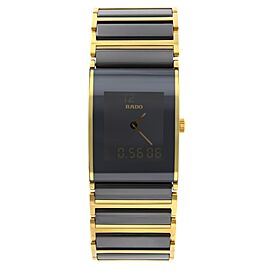 Rado Integral Two-Tone Steel Ceramic Black Digital Analog Dial Watch