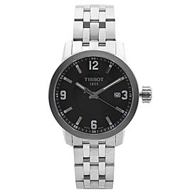 Tissot PRC Stainless Steel Black Dial Quartz Mens Watch