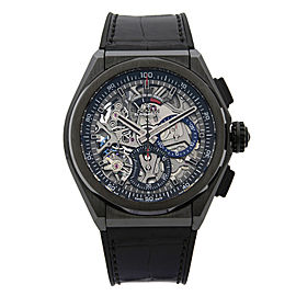 Zenith El Primero 21 Defy 44mm Black Ceramic Mens Watch